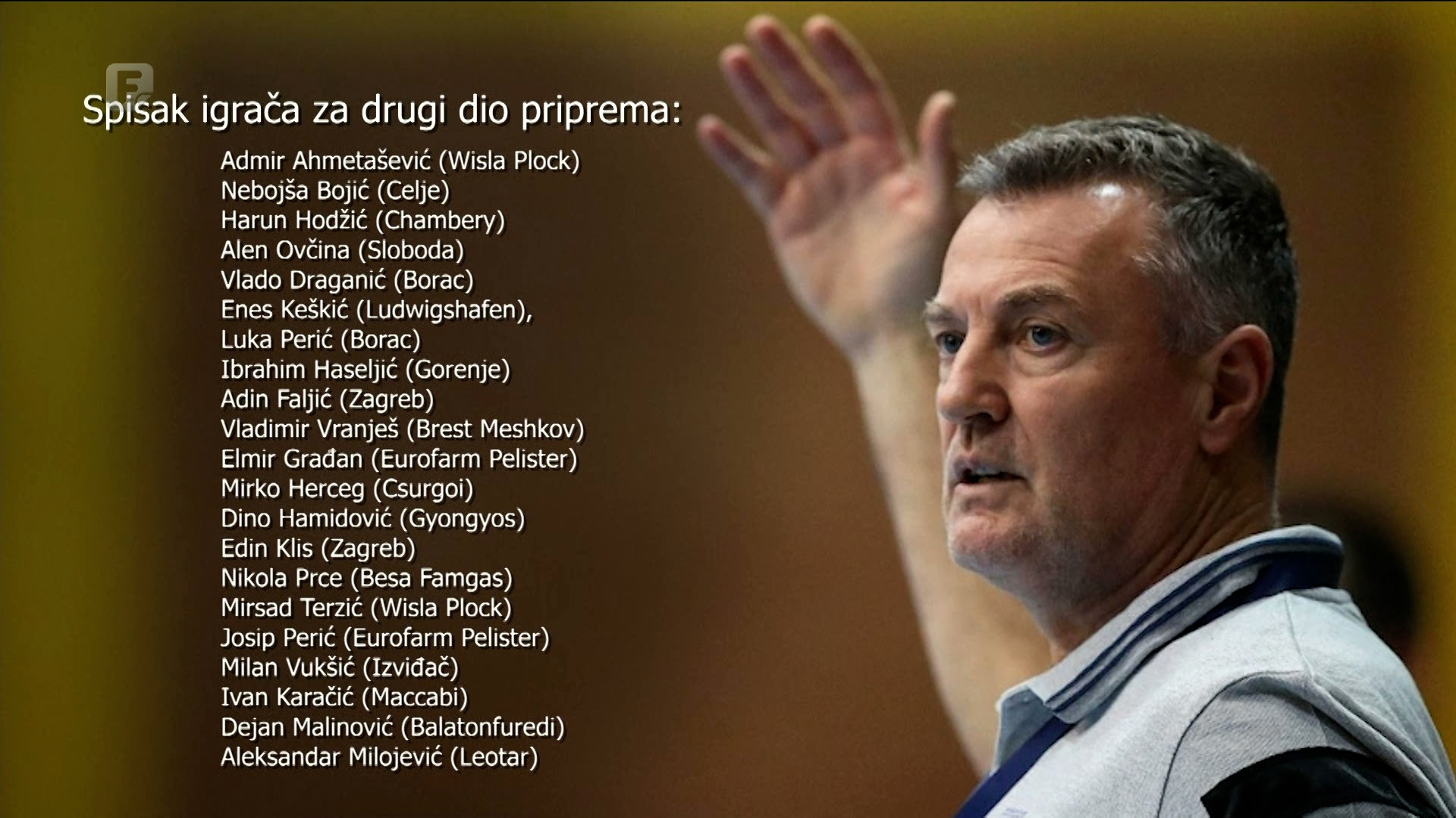Obrvan odredio spisak igrača za drugi dio priprema
